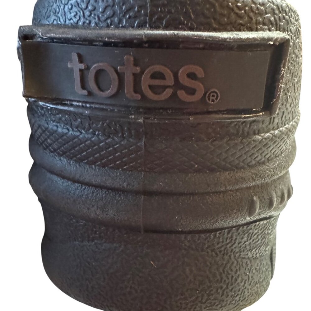 Totes Men's Winter Duck Boots Size 8 Brown & Black Water-Resistant Rubber & Sued - Picture 6 of 8